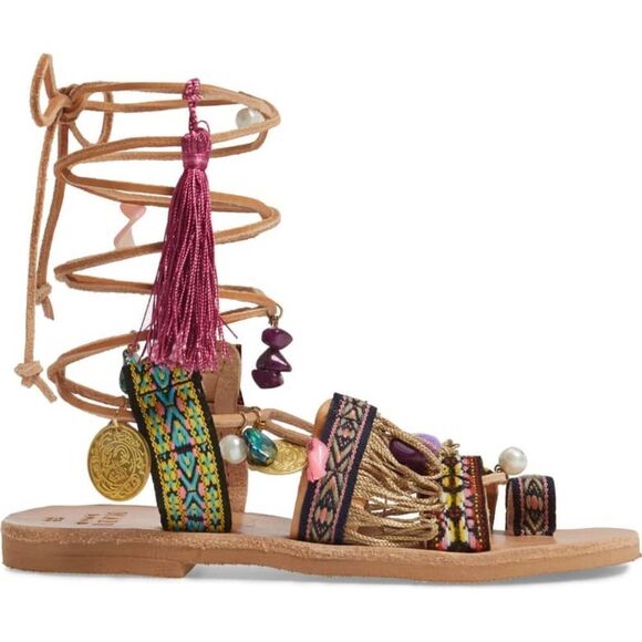 Mabu by Maria BK Alkidameia Fringed Charm Sandal - Picture 3 of 8